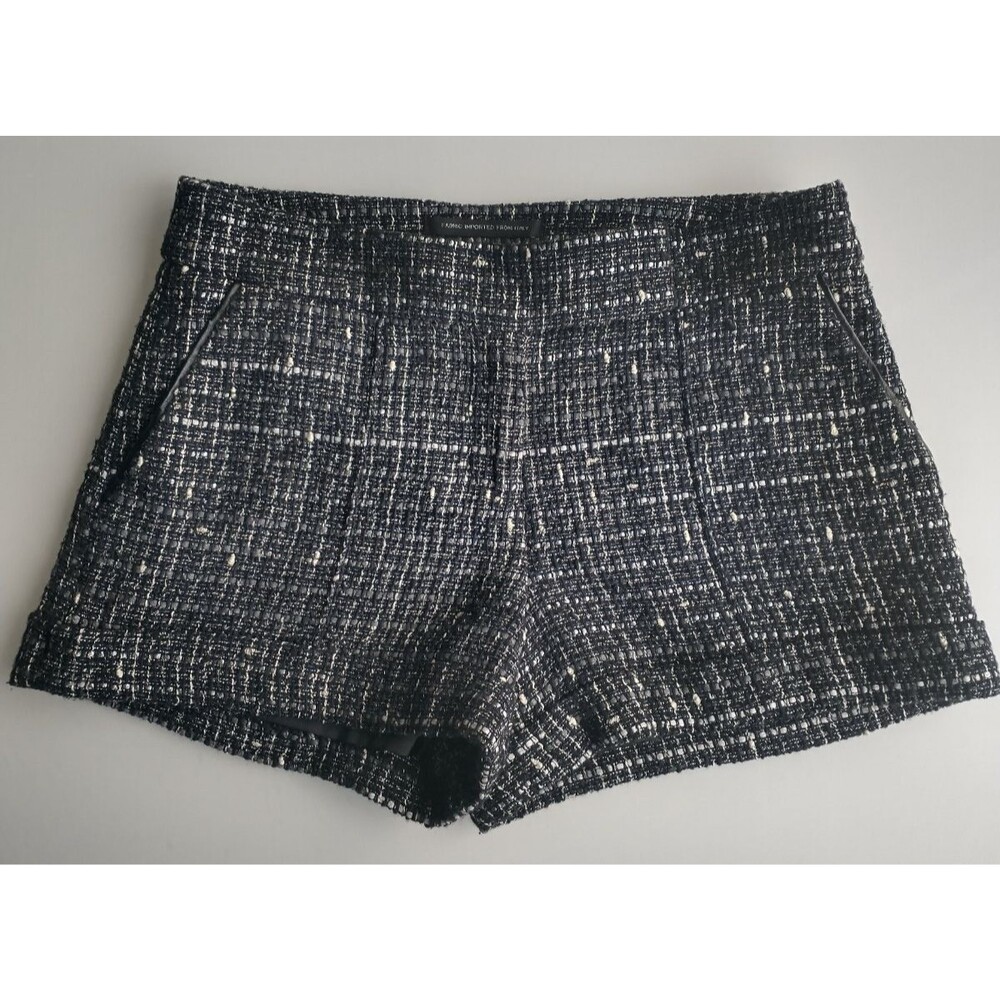 Rare Bebe Tweed Gray Black Winter Shorts with Tights Style 2 Academia